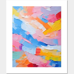 Rainbow Colorful Abstract Paint Pattern Posters and Art